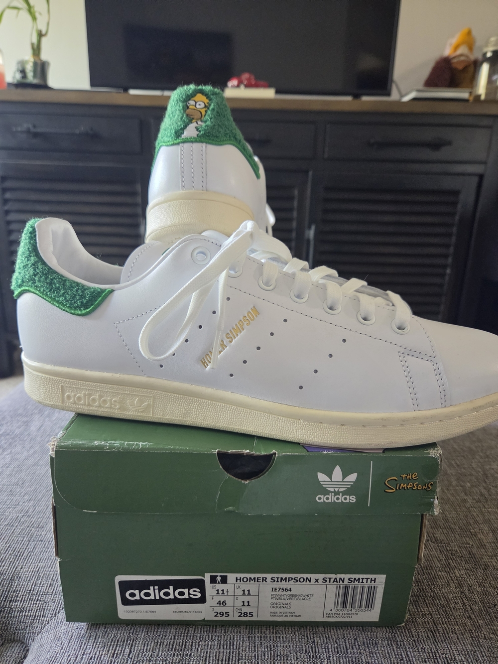 NEW Adidas Stan Smith The Simpsons Homer Simpson Mens Size 11.5 IE7564